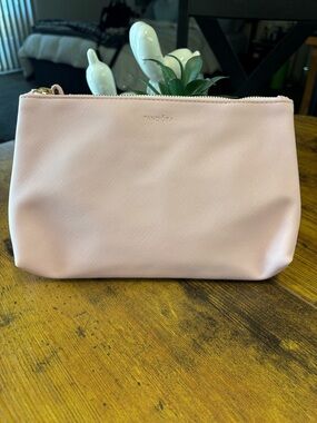 Pandora Blush Pink Saffiano Zip Cosmetic Pouch